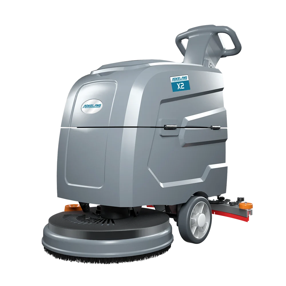 compact walk behind floor scrubber