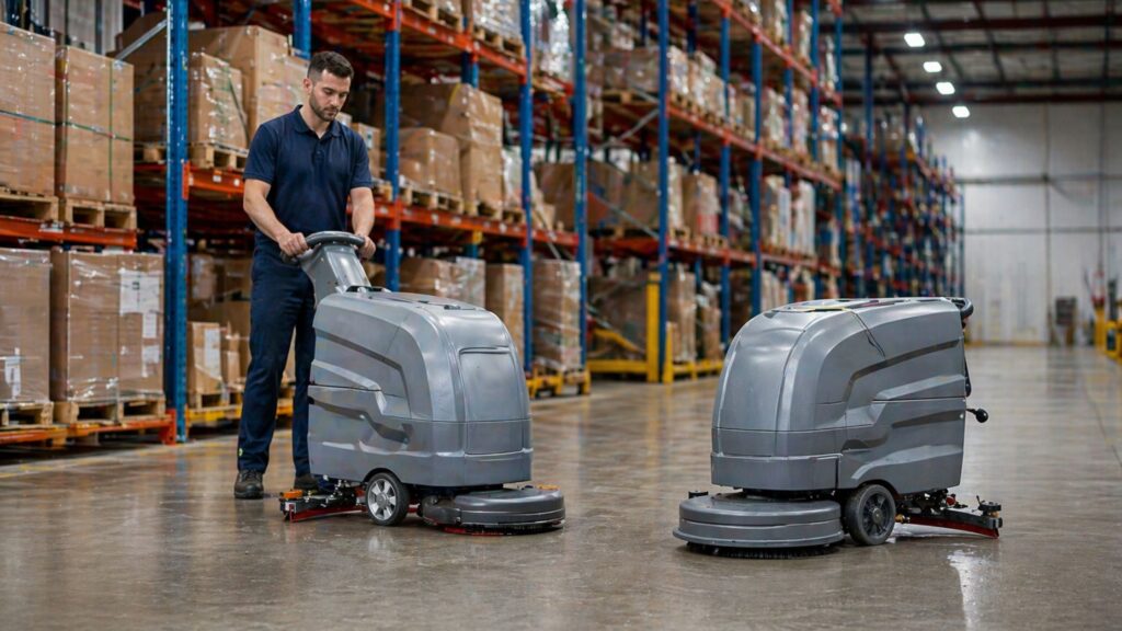 How to Operate a Walk-Behind Floor Scrubber