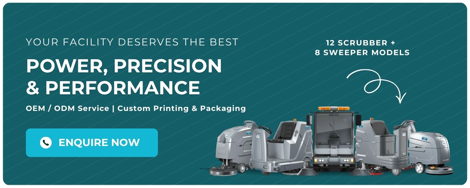 Get in touch for commercial use floor scrubber and sweeper