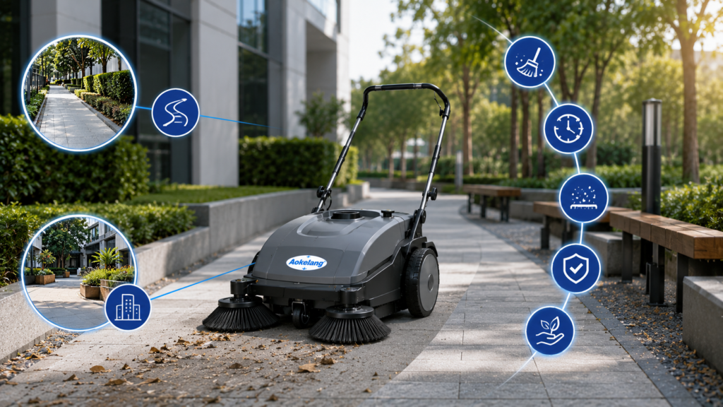 Why Walk-Behind Sweepers Are Ideal for Pathways and Courtyards