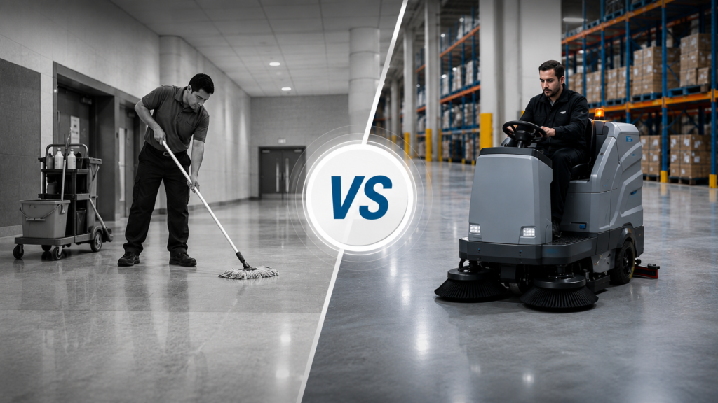 Manual vs Mechanized Floor Cleaning: When Is It Worth Upgrading?